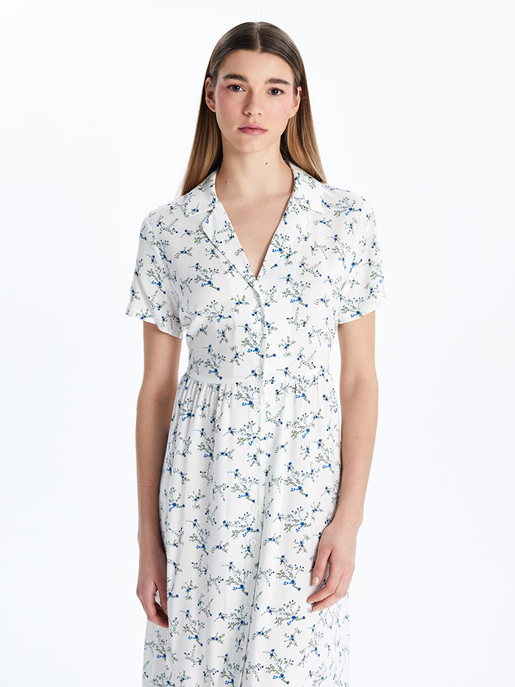 Floral Shirt Dress -S5JJ61Z8-LU7
