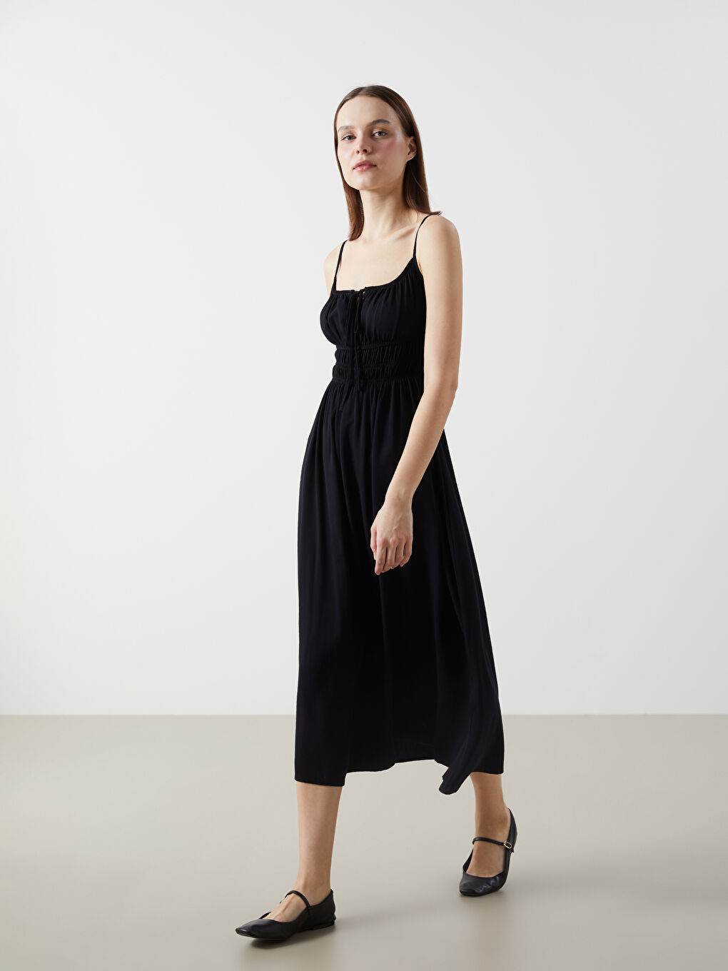 Tie Neck Strappy Women's Dress -S5JJ63Z8-CVL