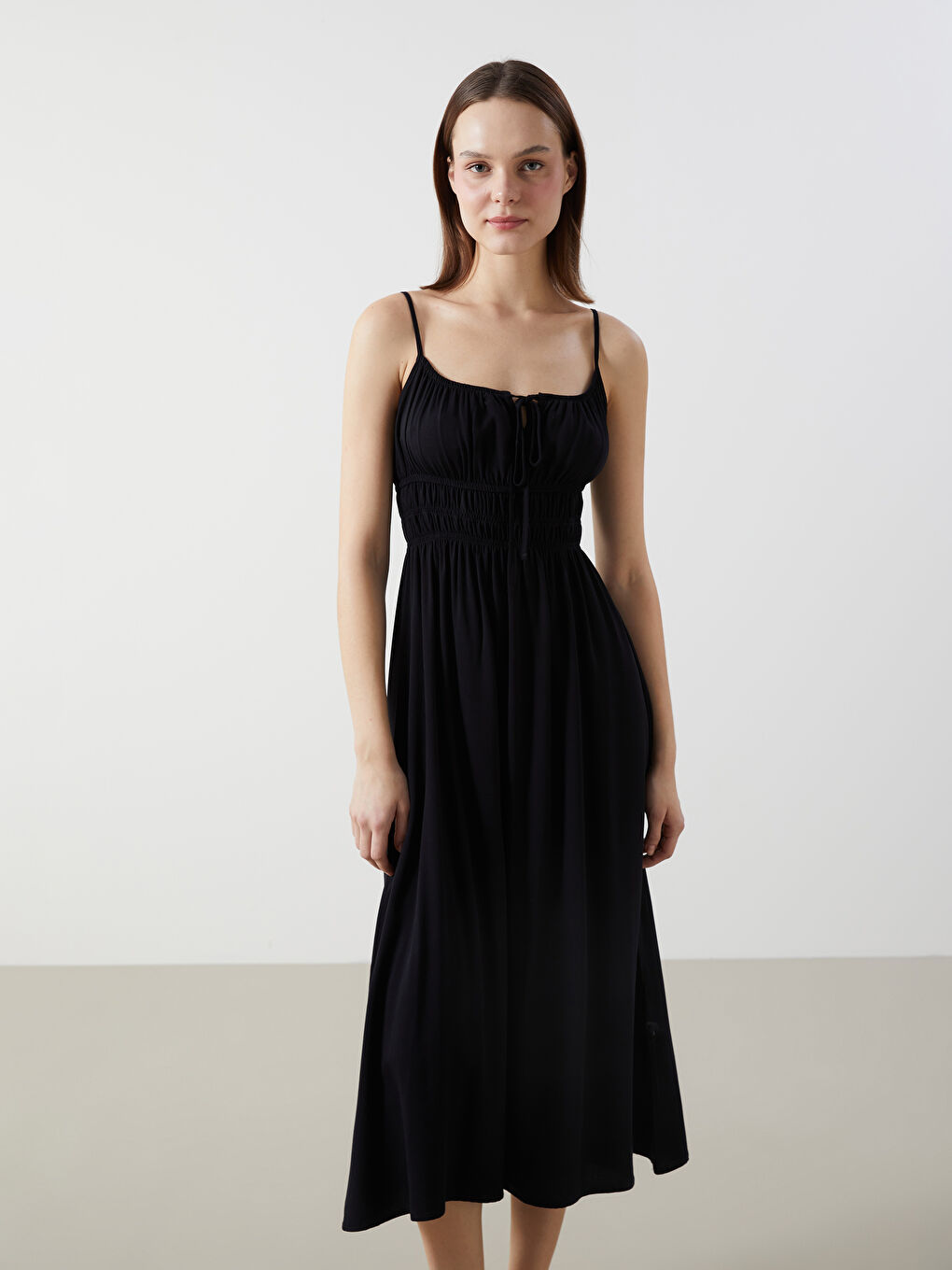 Tie Neck Strappy Women's Dress -S5JJ63Z8-CVL