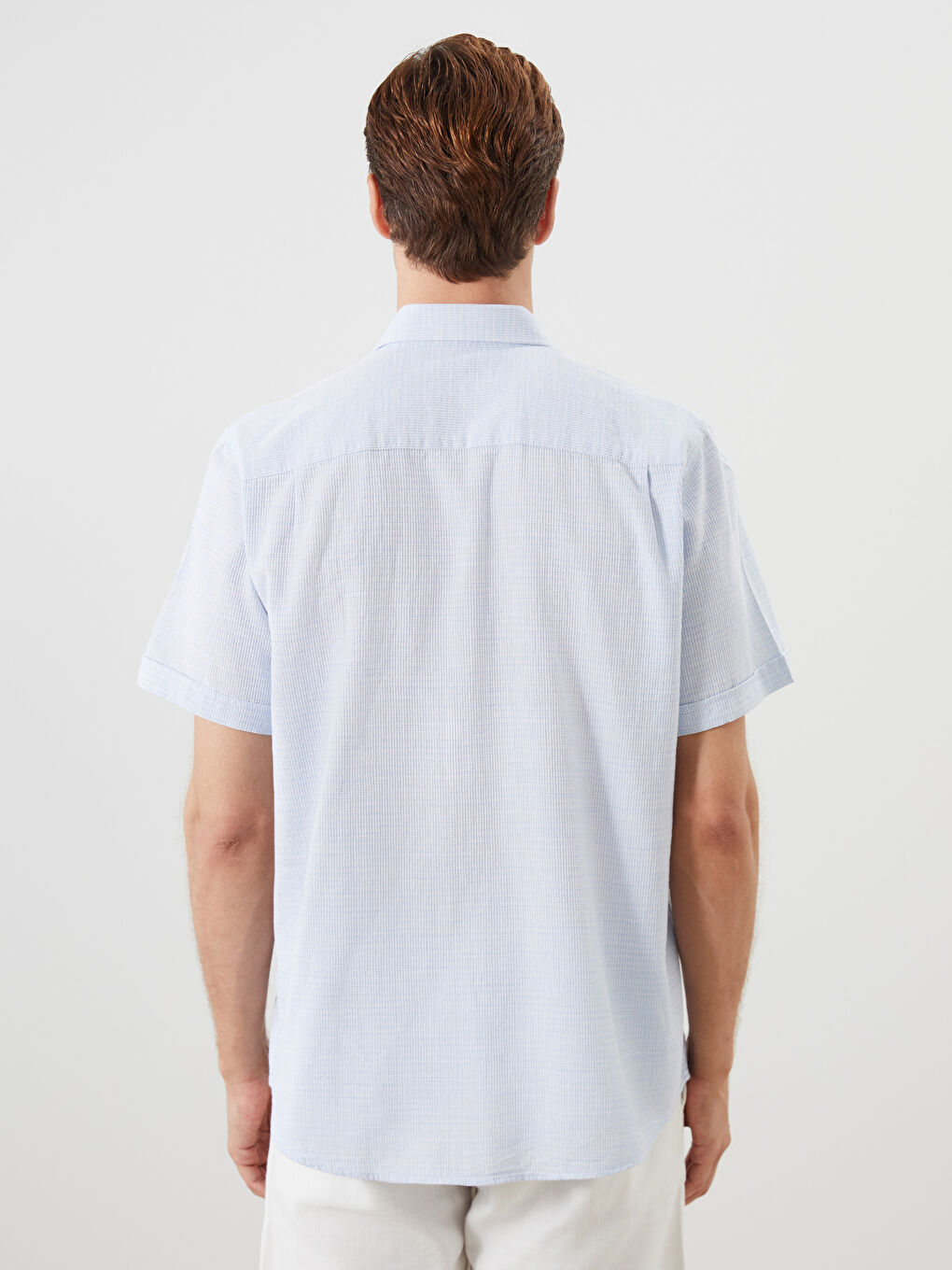 Regular Fit Men's Textured Shirt -S5JJ70Z8-CUN