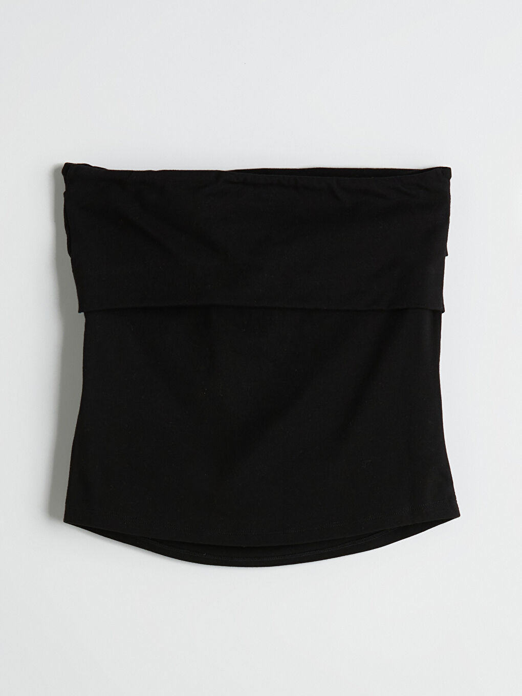 Strapless Neck Gathered Detail Crop-5