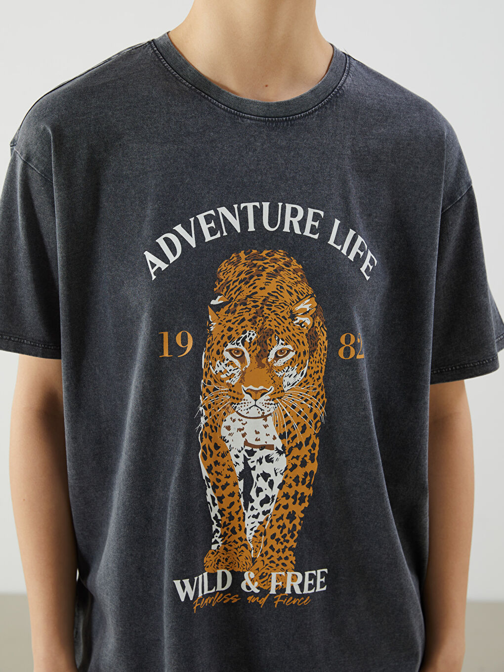 XSIDE Crew Neck Leopard Print Women's T-Shirt -S5JJ86Z8-VDL