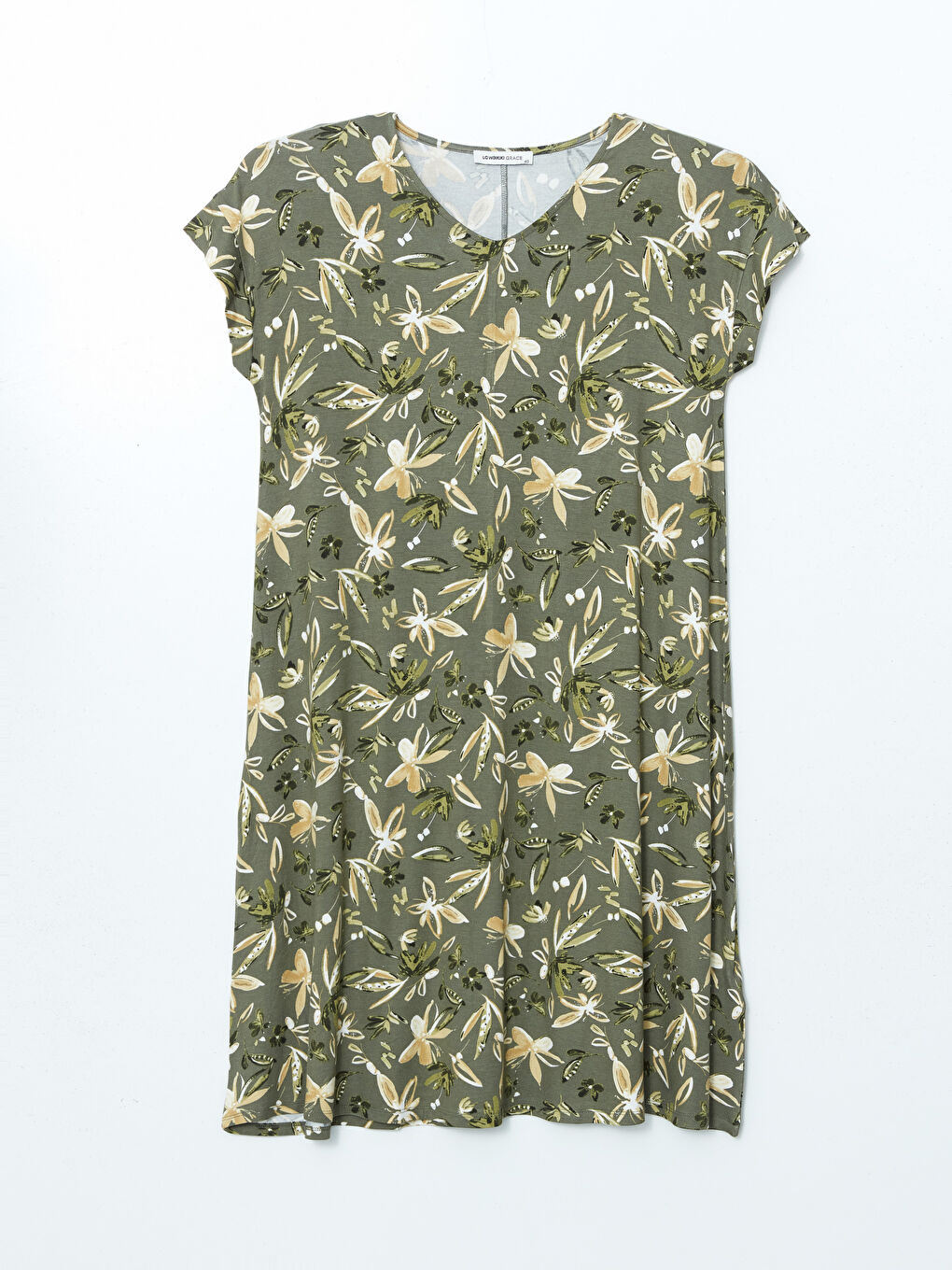 V-Neck Floral Dress -S5JJ93Z8-LS6