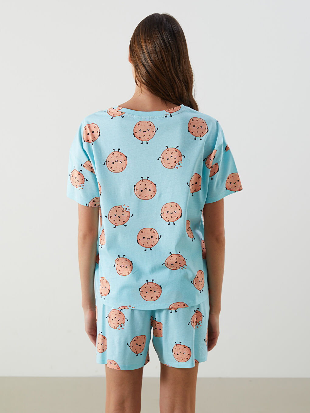 Woman BLUE Shortie Pyjama Set -S5JK08Z8-LQK
