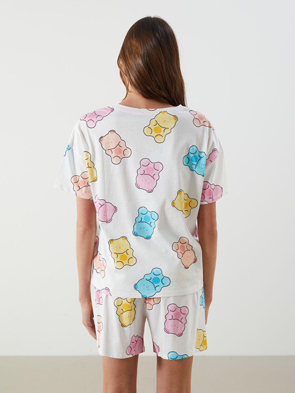 Woman ECRU Shortie Pyjama Set -S5JK08Z8-LRA