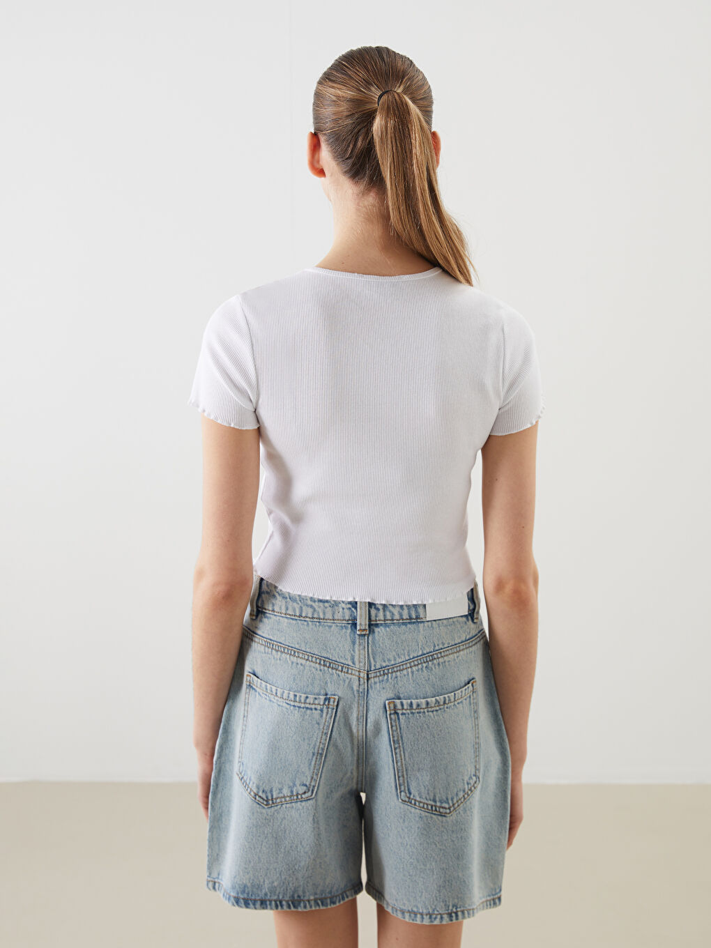 XSIDE Crew Neck Embroidered Women's Crop Top -S5JK14Z8-Q6K