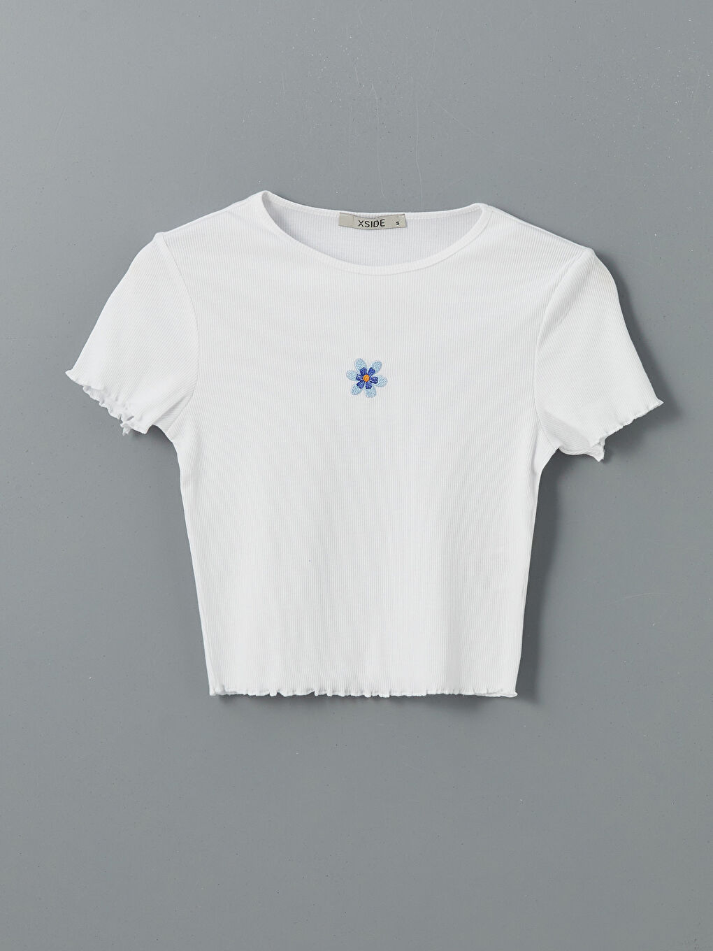 XSIDE Crew Neck Embroidered Women's Crop Top -S5JK14Z8-Q6K