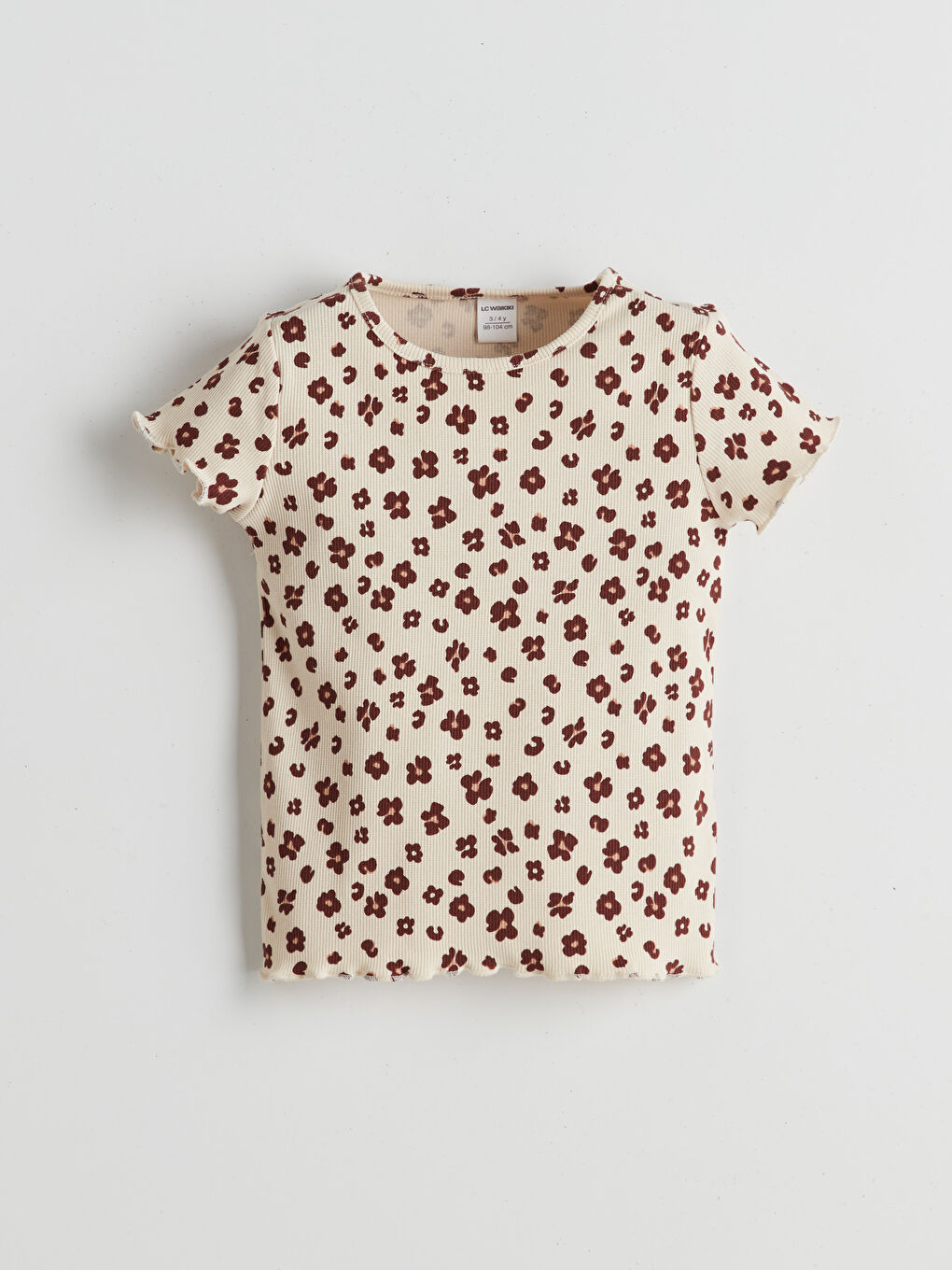 Crew Neck Floral Girls' T-Shirt 2 Pack -S5JK15Z1-HHB