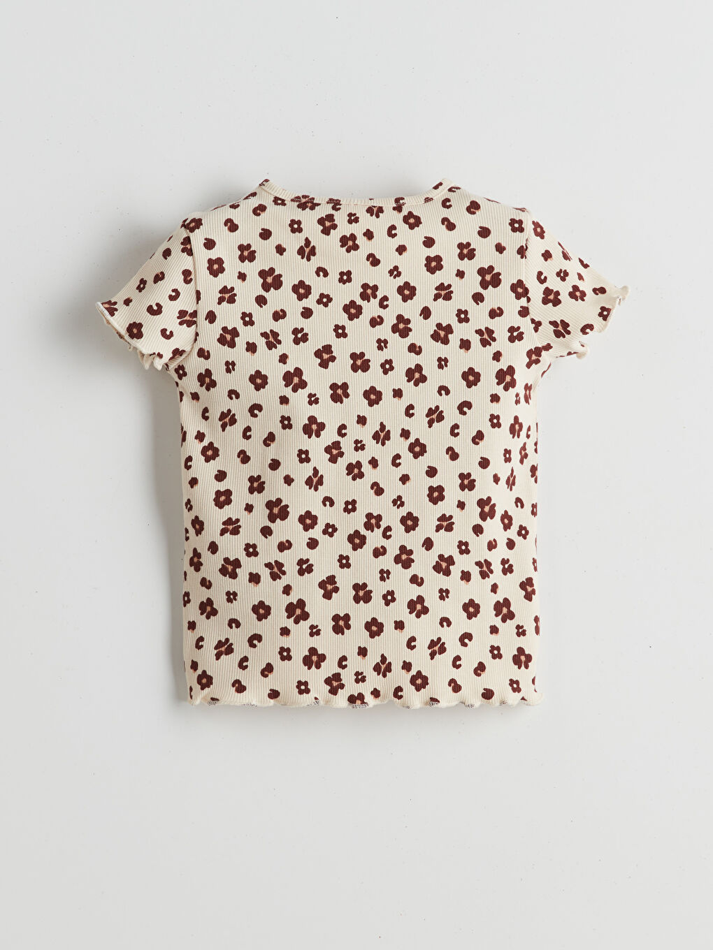 Crew Neck Floral Girls' T-Shirt 2 Pack -S5JK15Z1-HHB