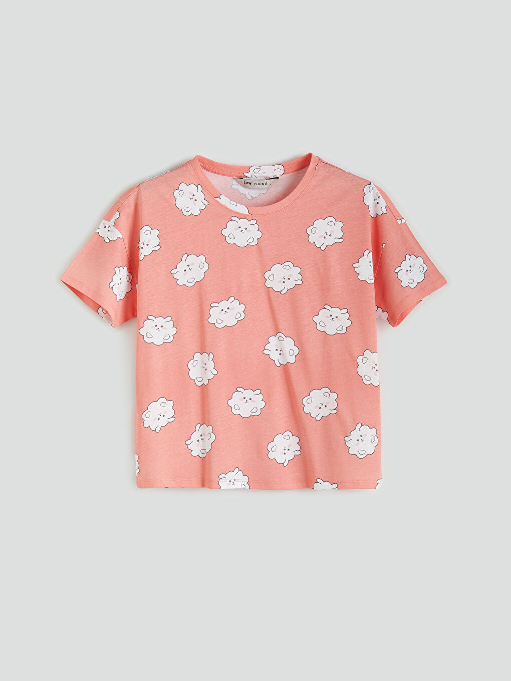 LCW Young Crew Neck Printed Women's Pyjama Set -S5JK39Z8-LR8