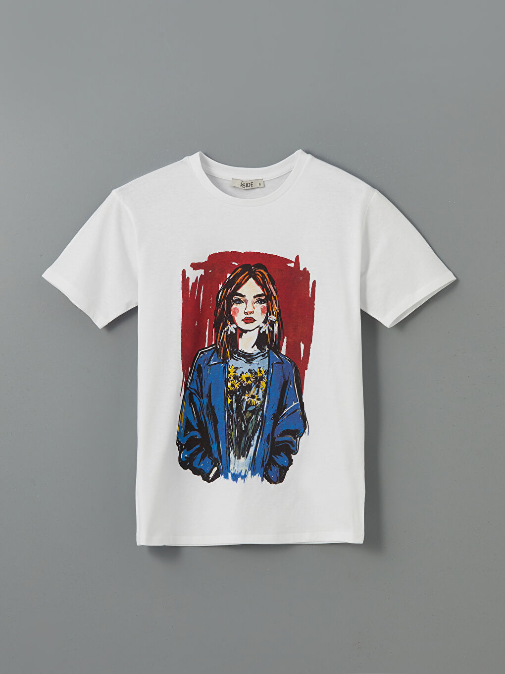 XSIDE Crew Neck Printed Women's T-Shirt -S5JK73Z8-Q6K