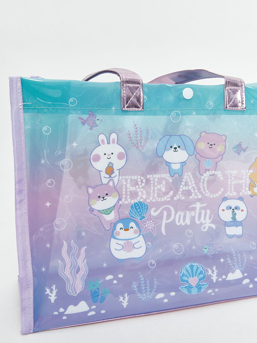 Karışık Baskılı Kız Çocuk Plaj Çantası-2