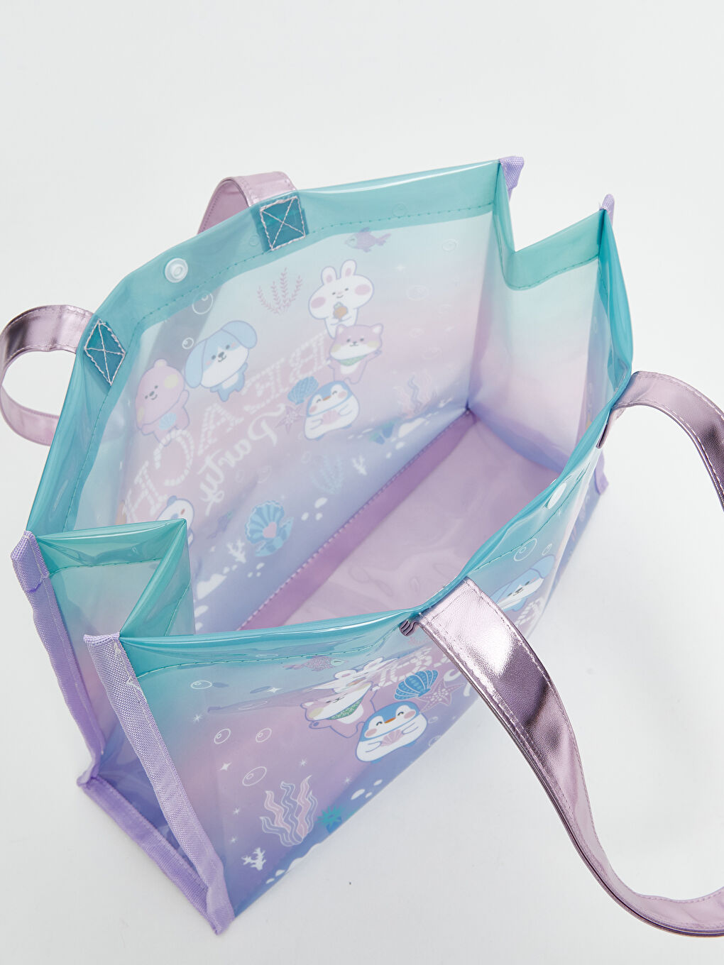 Karışık Baskılı Kız Çocuk Plaj Çantası-3