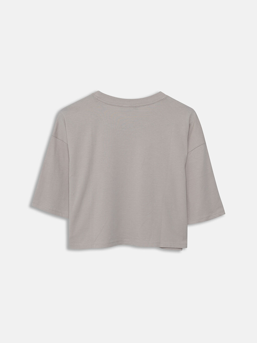 XSIDE Crew Neck Plain Short Sleeve Women's Crop -S5JK84Z8-VVB