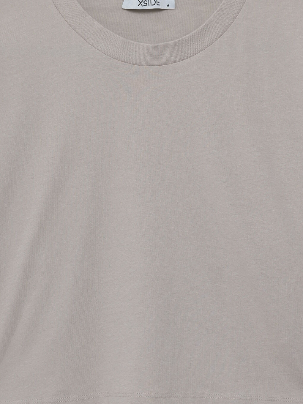 XSIDE Crew Neck Plain Short Sleeve Women's Crop -S5JK84Z8-VVB