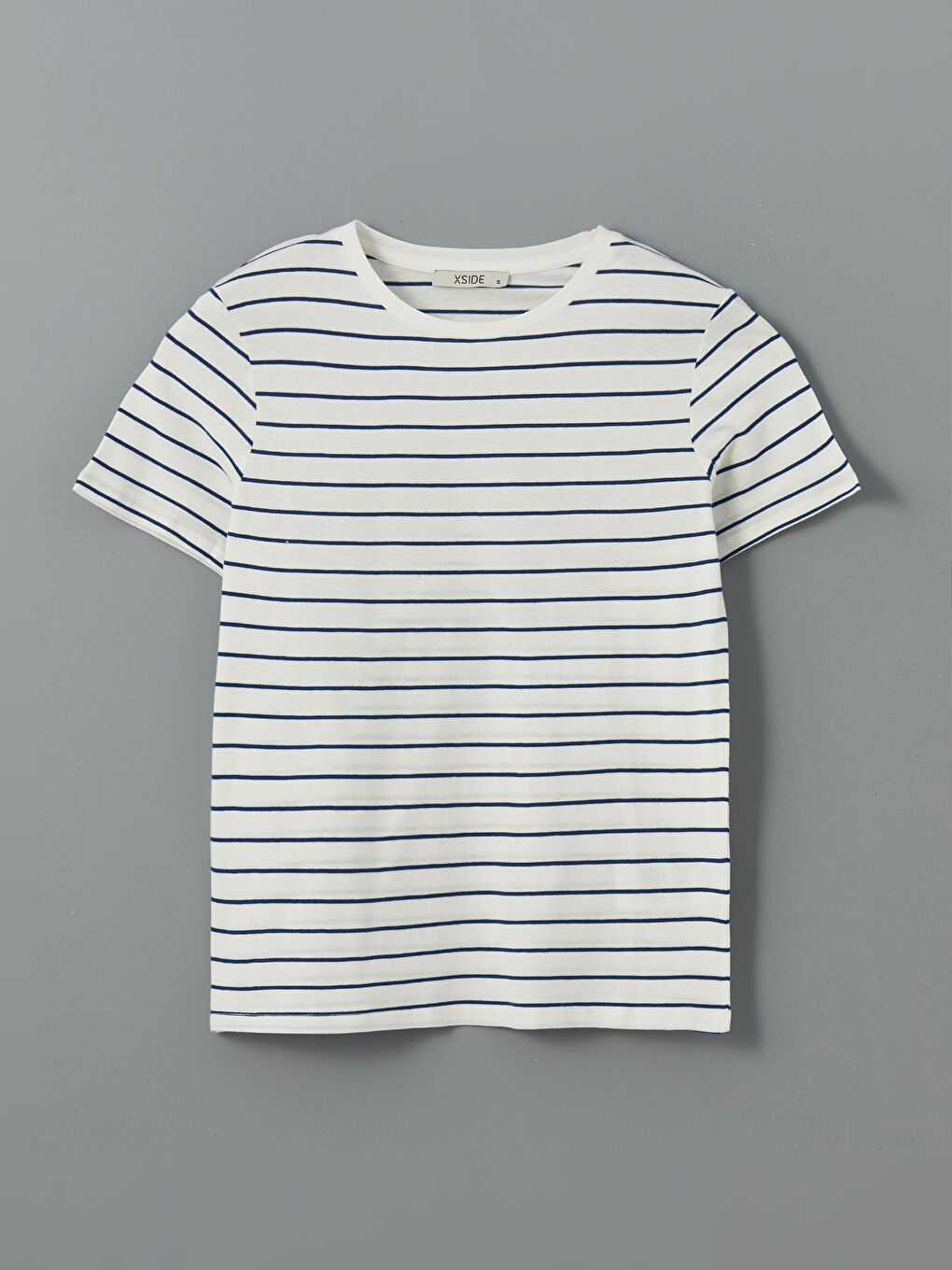 Crew Neck Striped Women's T-Shirt-4