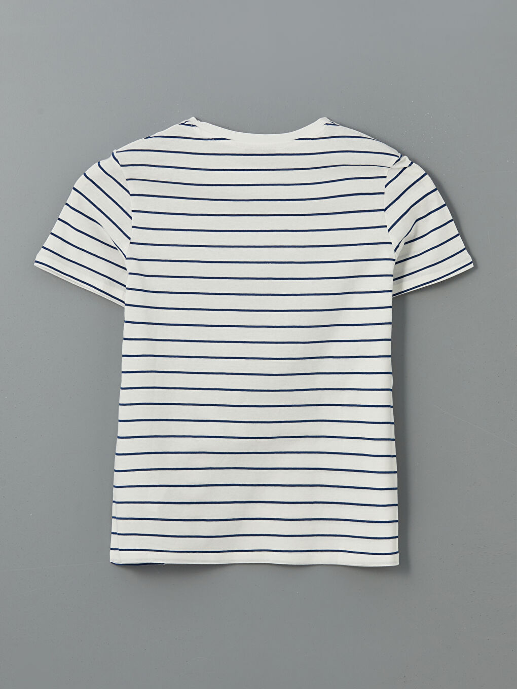 Crew Neck Striped Women's T-Shirt-5