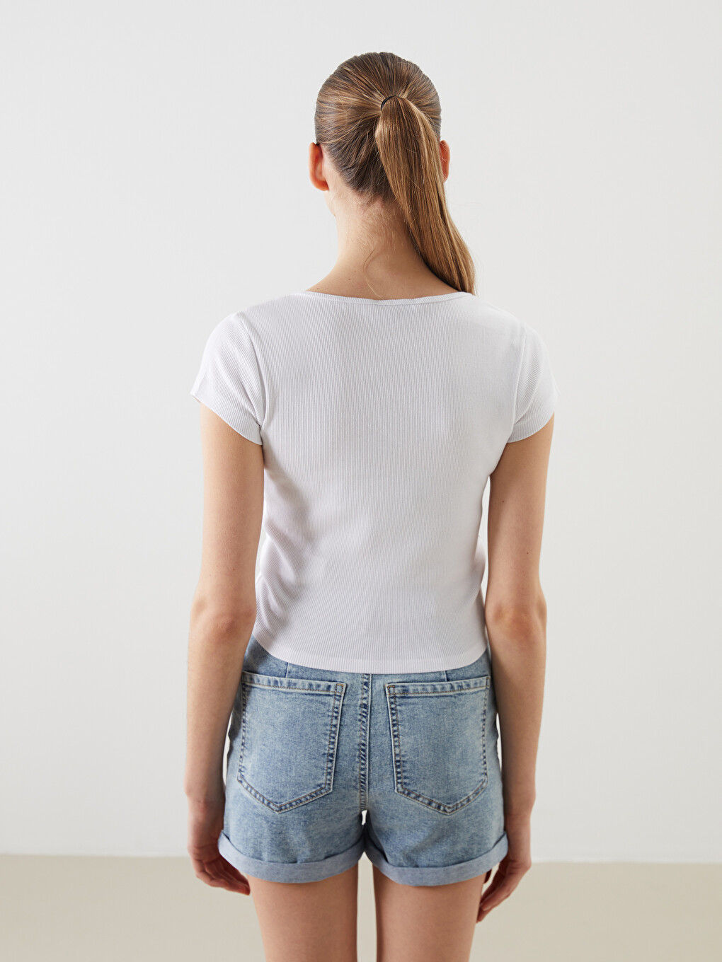 V Neck Women's T-shirt-3