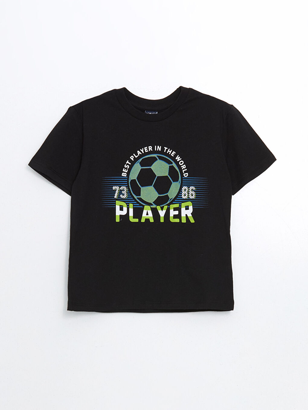 Siyah Bisiklet Yaka Erkek Çocuk Tişört