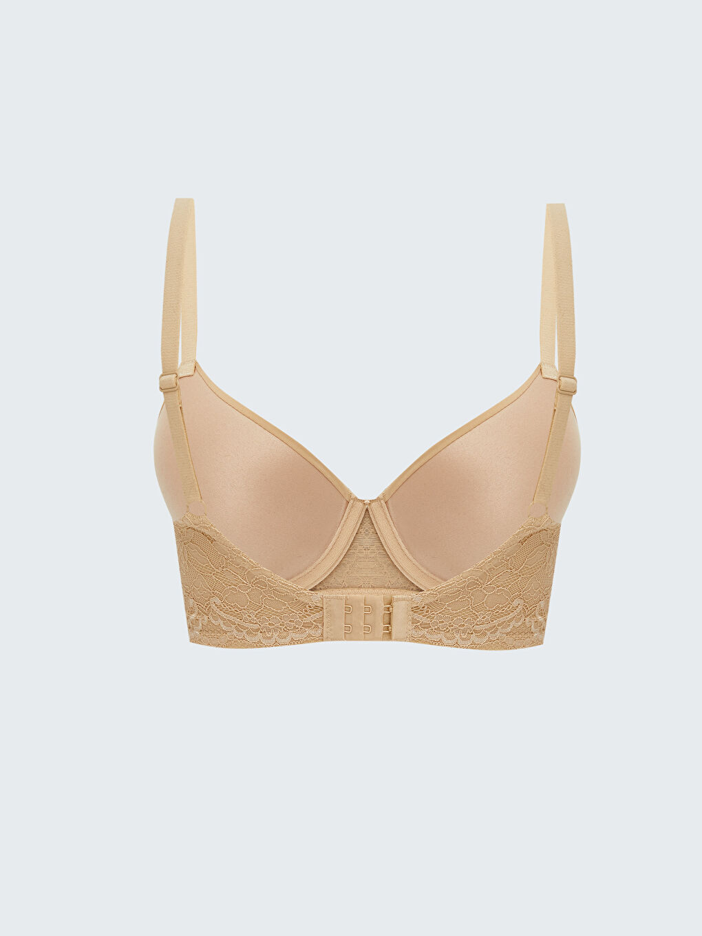 Pembe Balenli Dolgusuz Tişört Sütyen-1