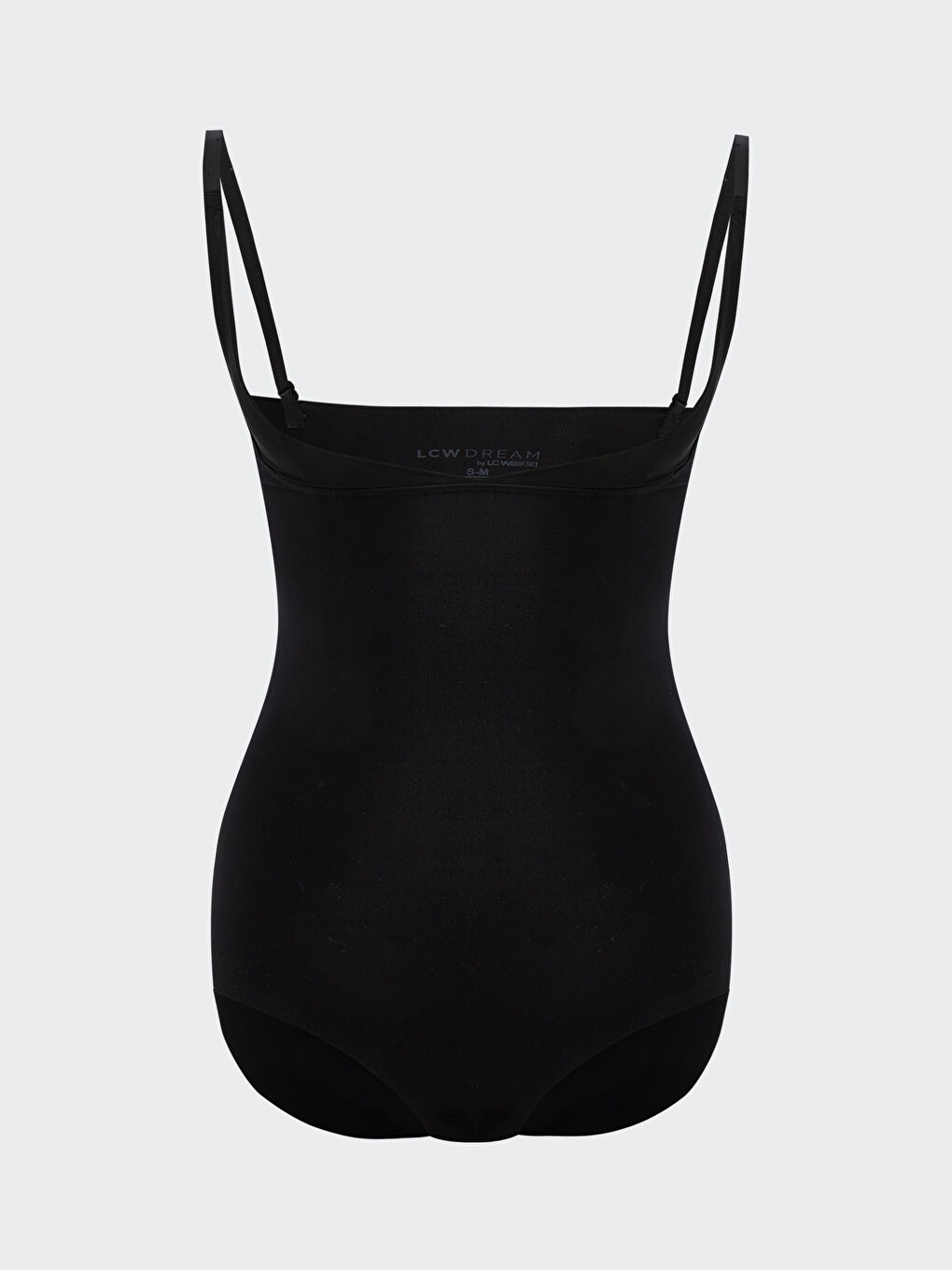 LCW DREAM Siyah Düz Askılı Kadın Bodysuit Korse - 1