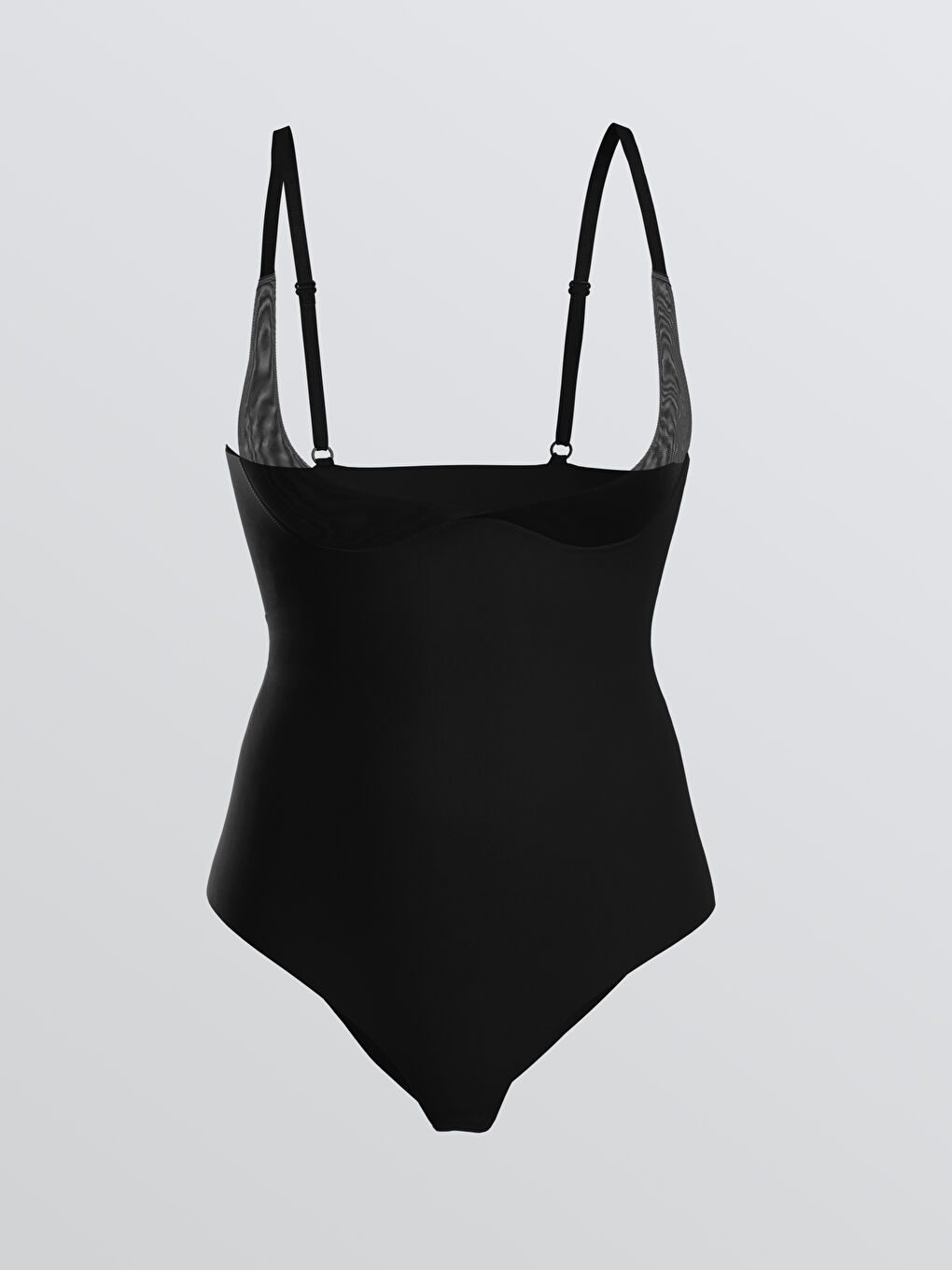 LCW DREAM Siyah Düz Askılı Kadın Bodysuit Korse