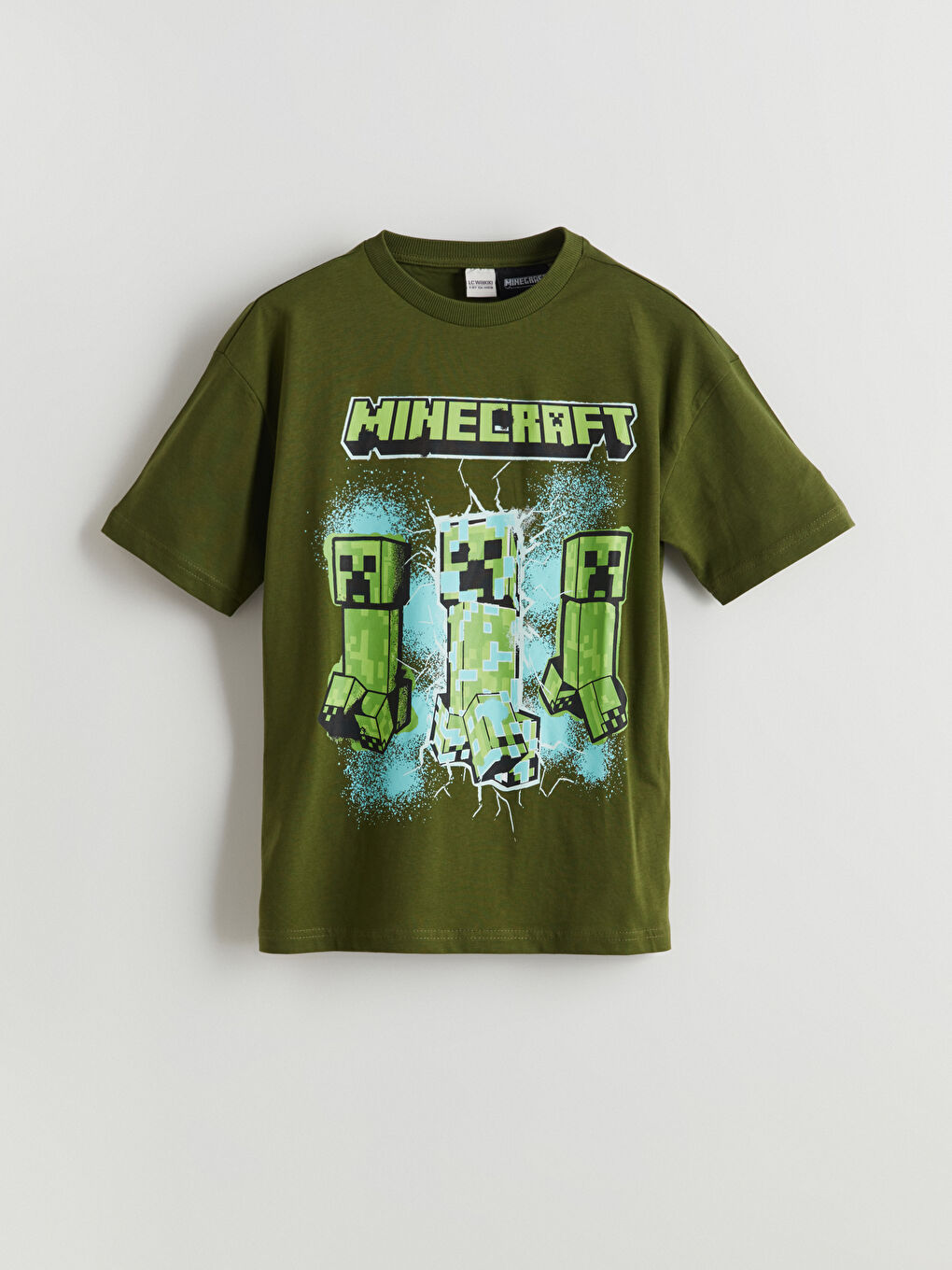 Crew Neck Minecraft Printed Boy’S T-Shirt -S5JL17Z4-HDK