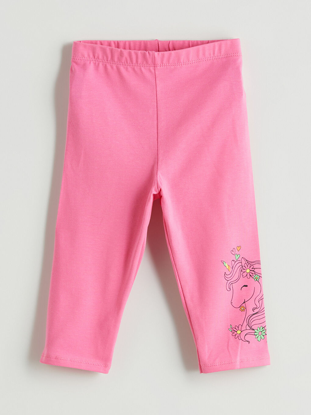 LCW Kids Crew Neck Printed Girls' T-Shirt and Leggings 2 Pack -S5JL23Z1-Q6K