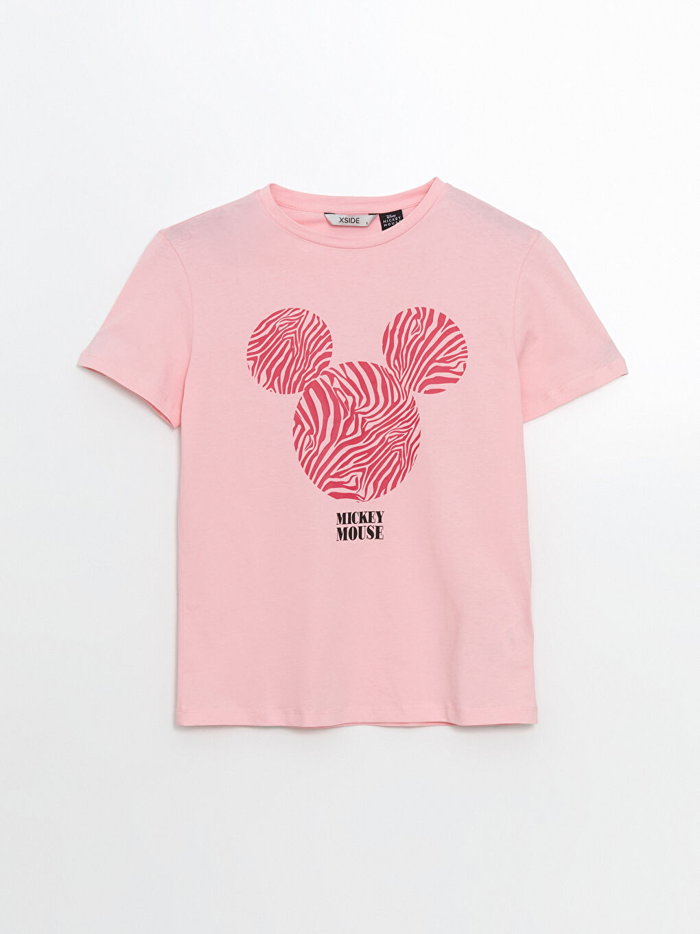 Crew Neck Mickey Mouse Printed Women's T-Shirt-4