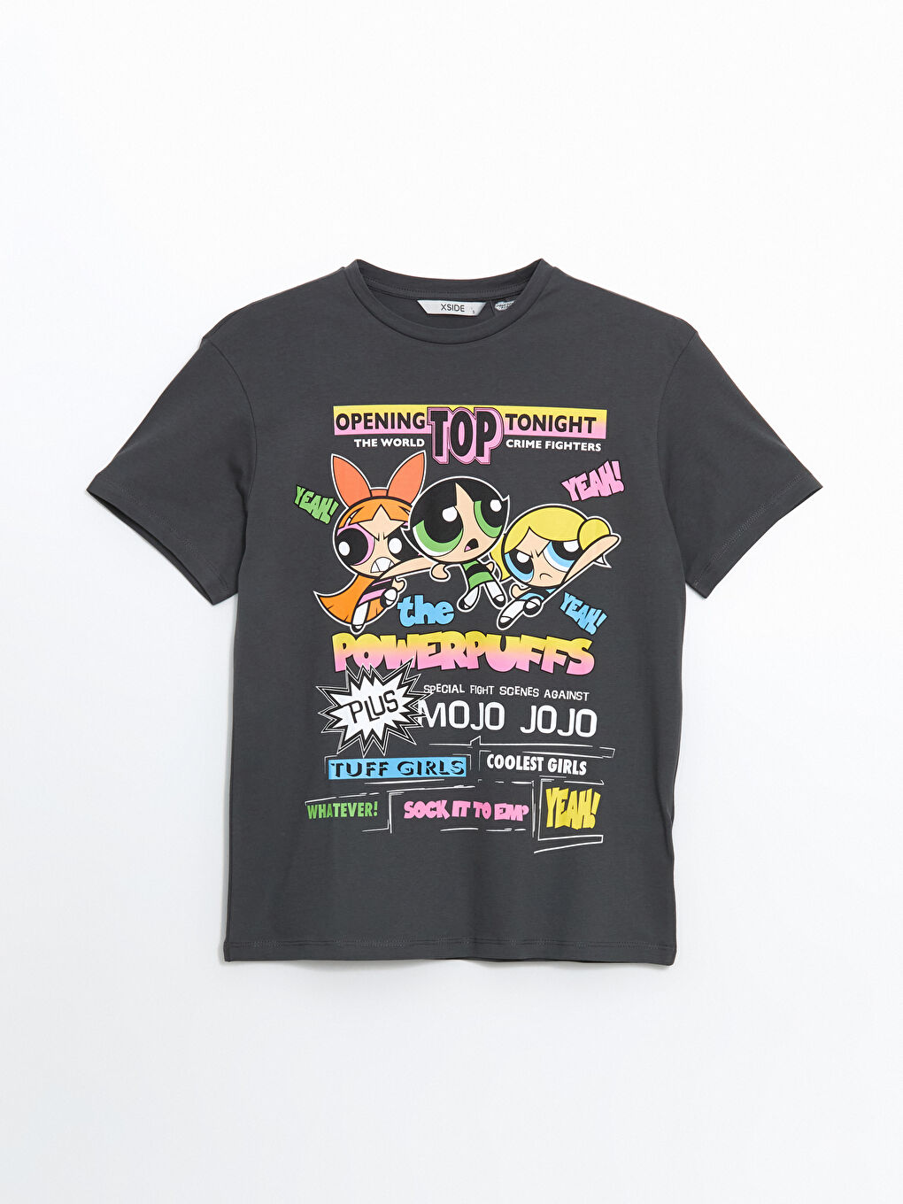 Crew Neck Powerpuff Girls Printed Women's T-Shirt-4