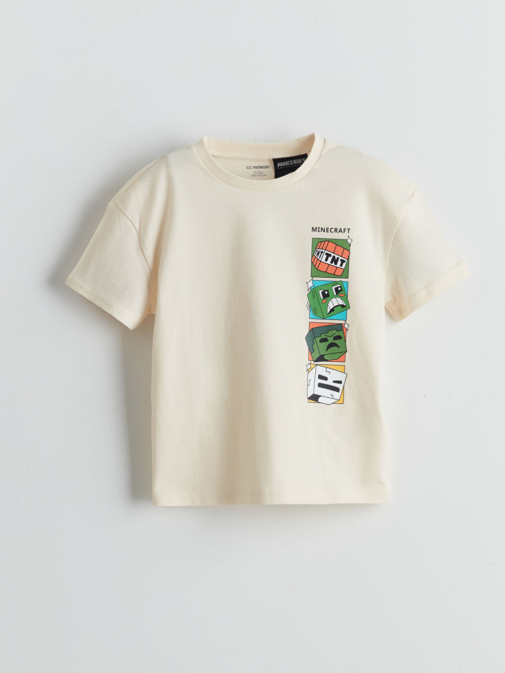 Crew Neck Minecraft Printed Boys' T-Shirt -S5JL55Z1-QVK
