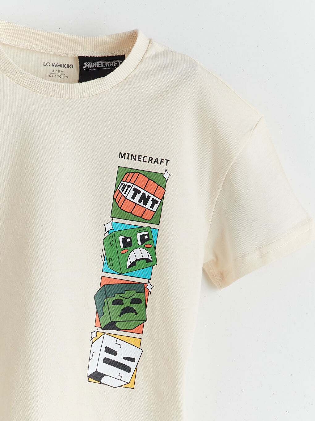 Crew Neck Minecraft Printed Boys' T-Shirt -S5JL55Z1-QVK