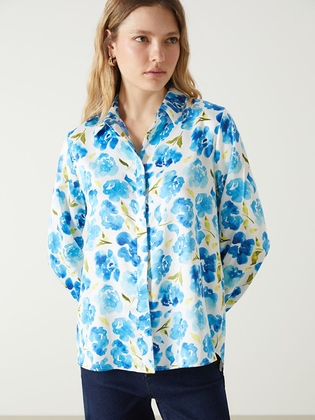 Floral Women's Shirt -S5JL67Z8-LQQ