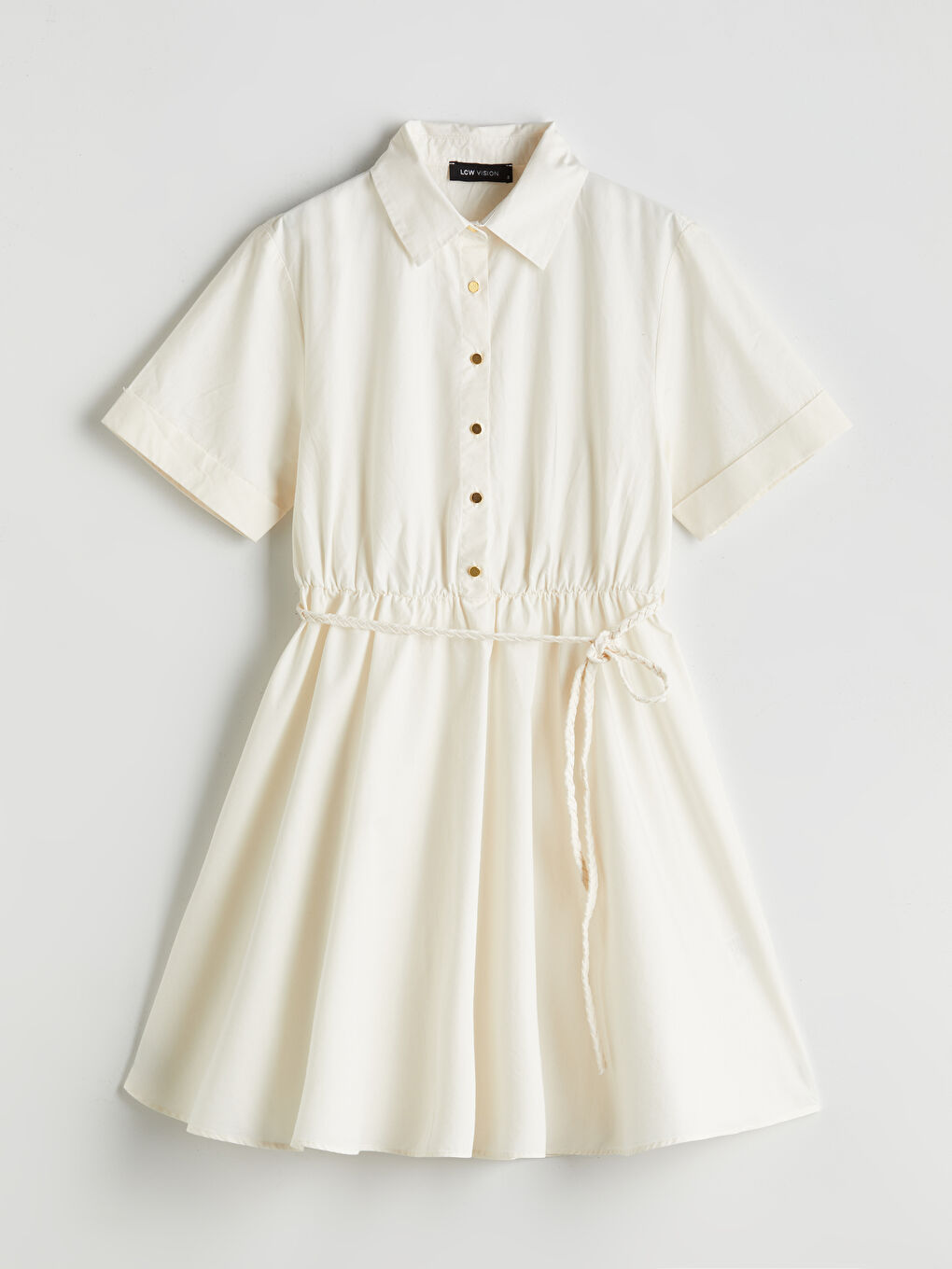 LCW Vision Woman ECRU Dress -S5JL70Z8-FDV