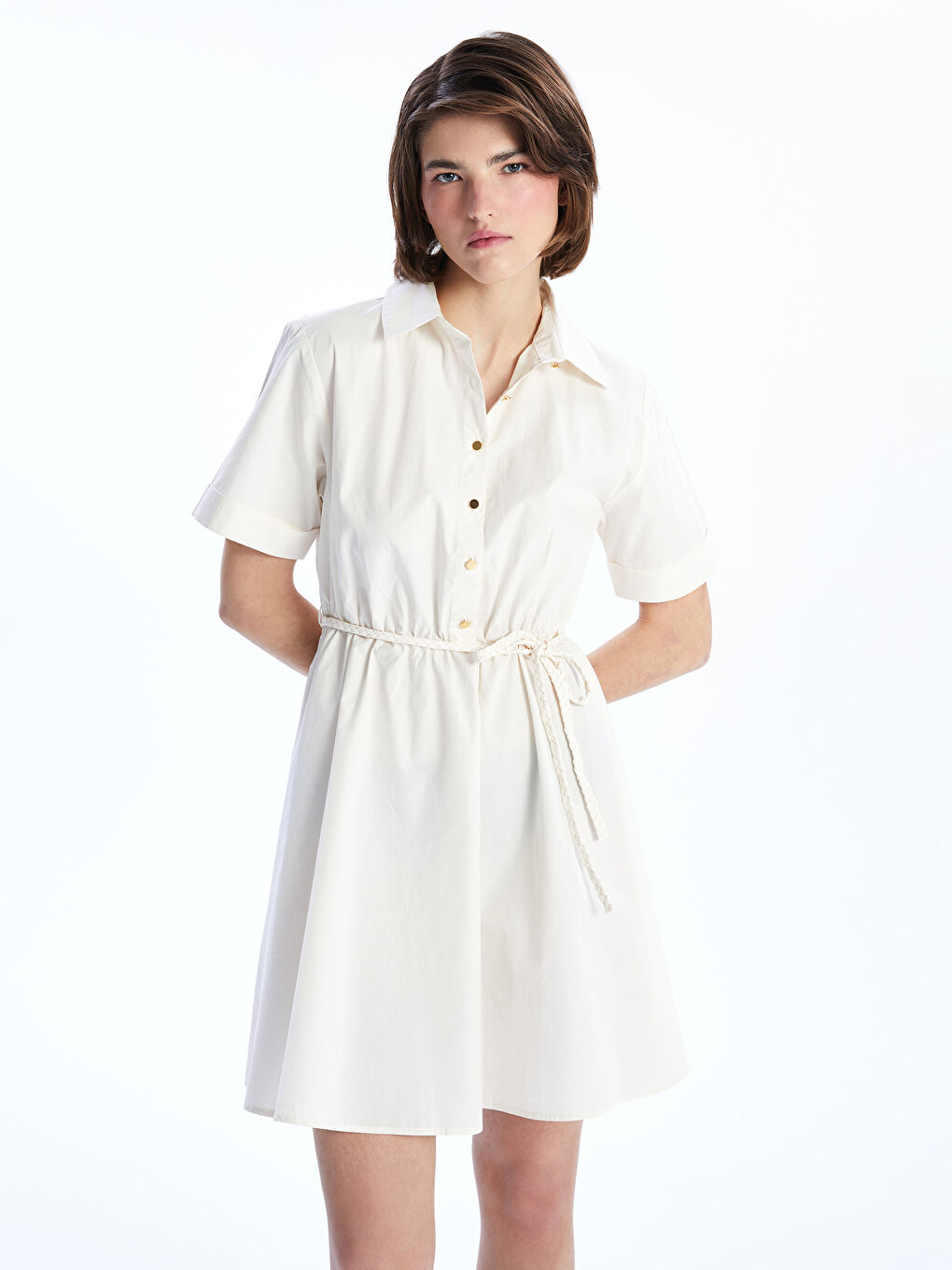 LCW Vision Woman ECRU Dress -S5JL70Z8-FDV