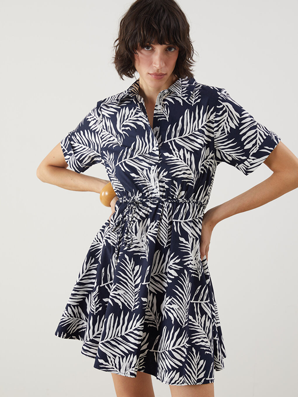LCW Vision Woman NAVY Shirt Dress -S5JL74Z8-LSJ