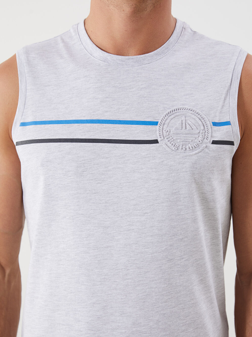 LCWAIKIKI Classic Crew Neck Printed Men's Sleeveless T-Shirt -S5JL75Z8-DFL