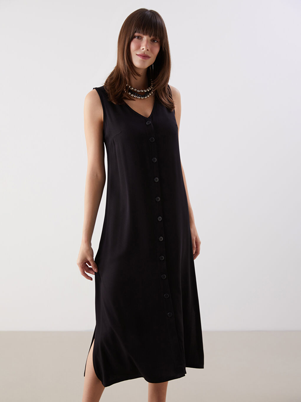 LCW Comfort Woman BLACK Dress -S5JL78Z8-CVL