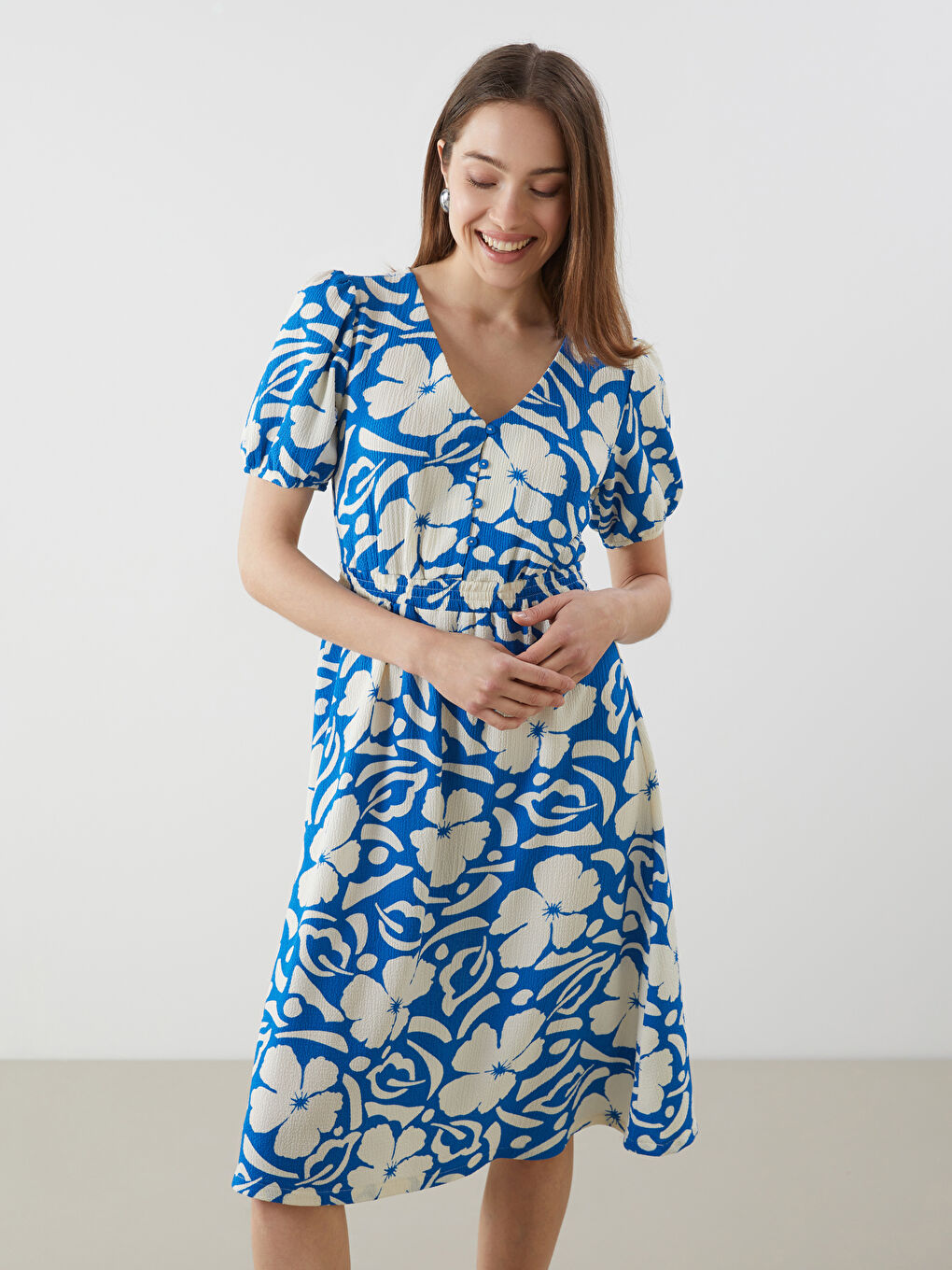 LCW Comfort Woman BLUE Dress -S5JL81Z8-LQQ