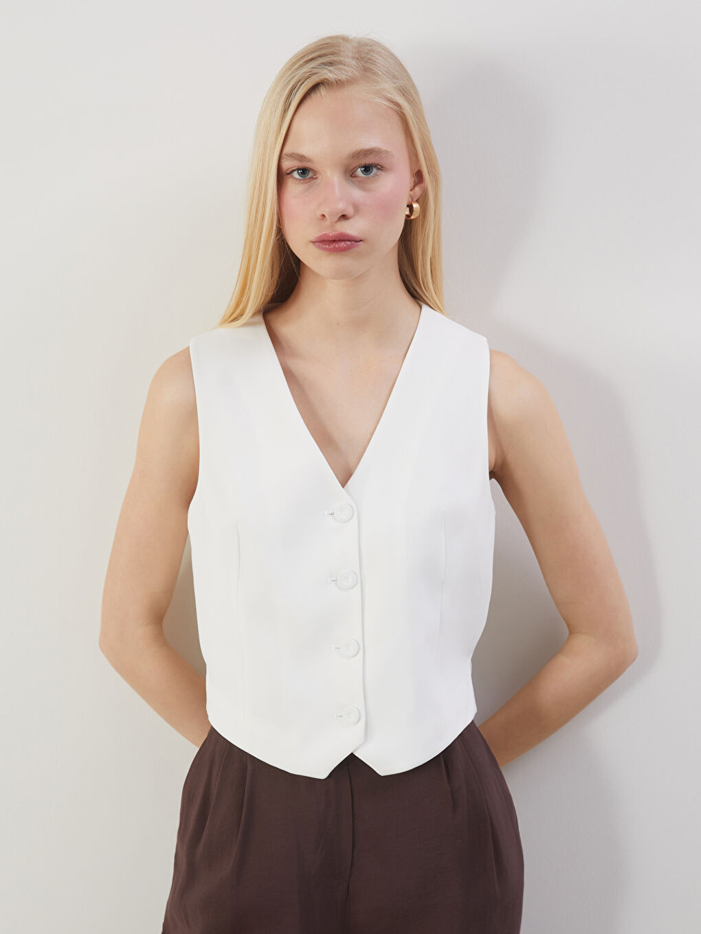 XSIDE V Neck Women's Classic Waistcoat -S5JL84Z8-R9J