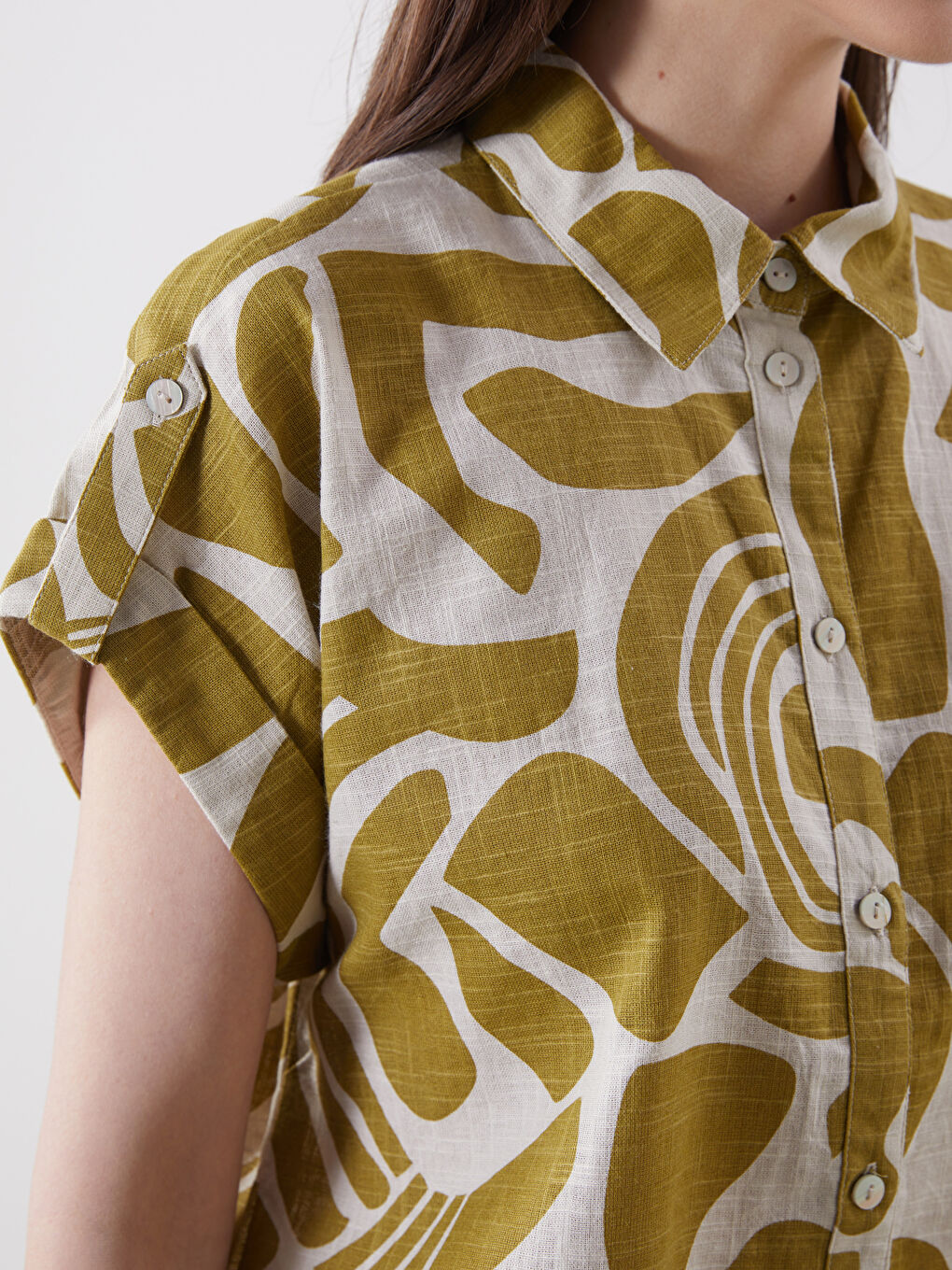 Loose Fit Patterned Women's Shirt -S5JL85Z8-LRR