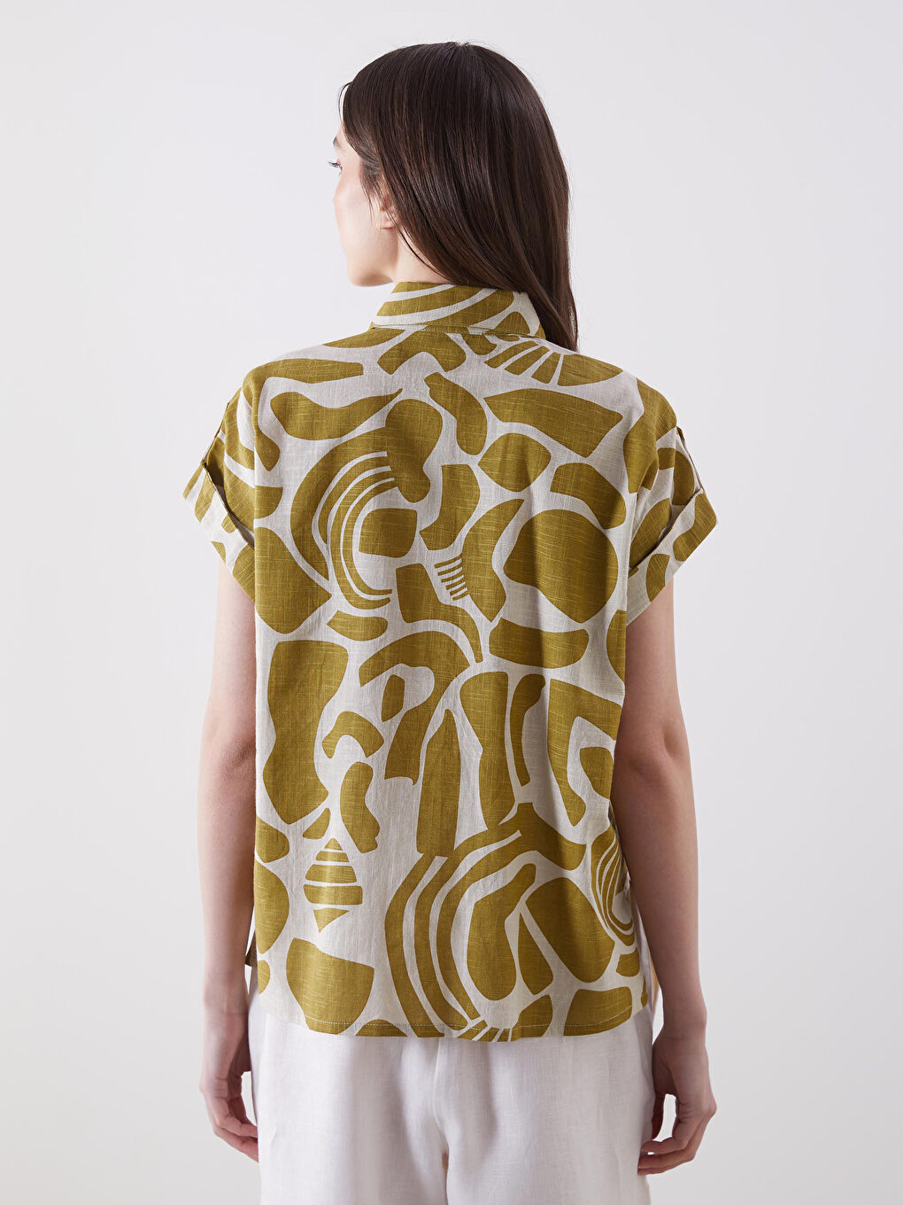Loose Fit Patterned Women's Shirt -S5JL85Z8-LRR