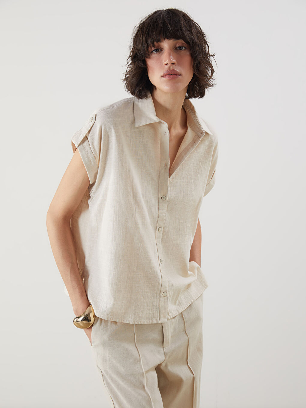 Loose Fit Women's Shirt -S5JL86Z8-QW6