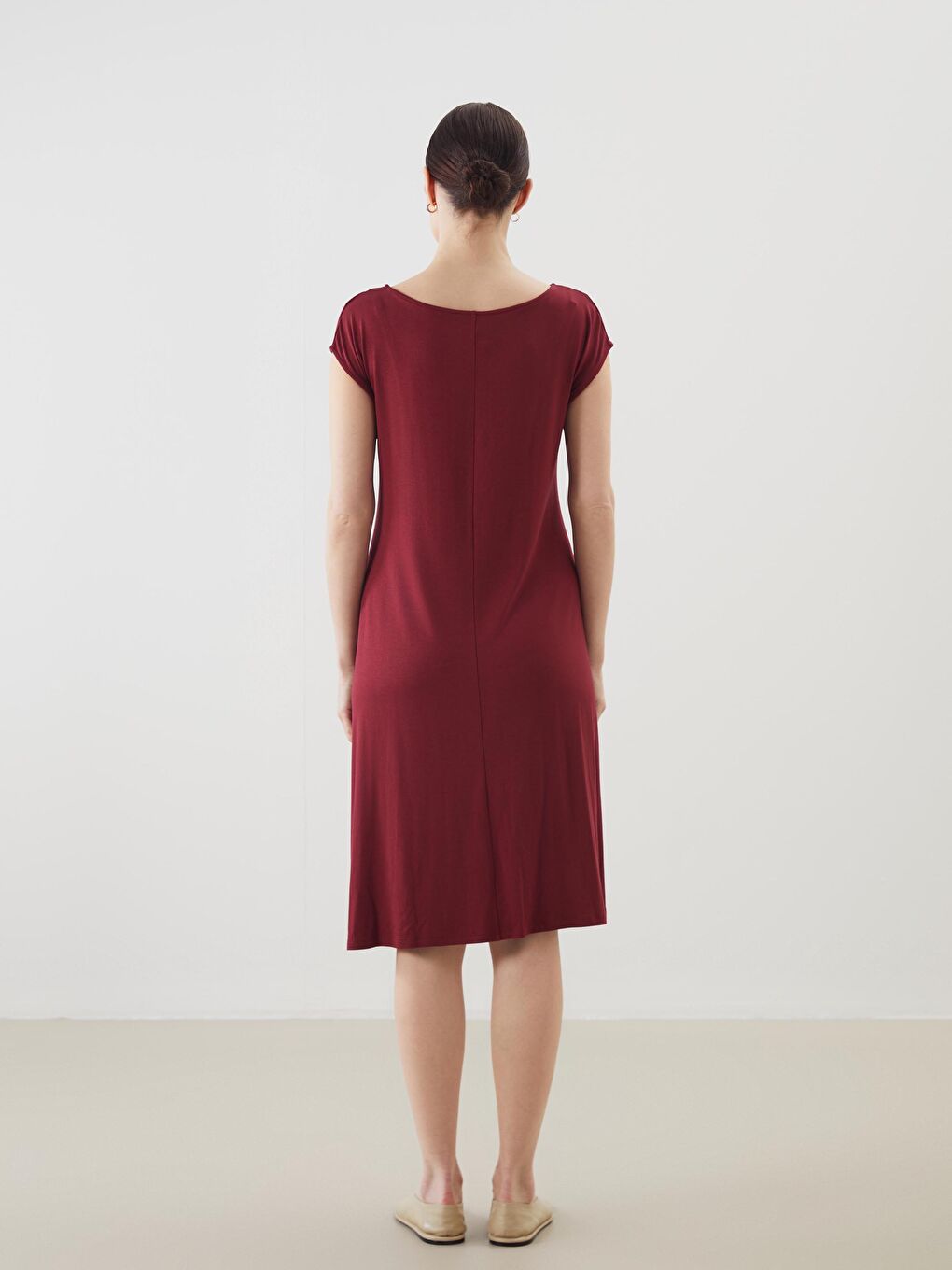LCW Grace Crew Neck A-Line Dress -S5JL90Z8-HMS