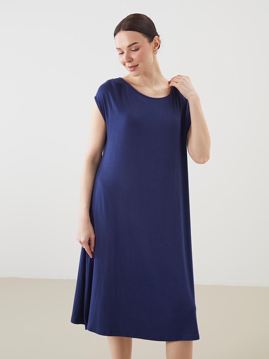 LCW Grace Crew Neck A-Line Dress -S5JL90Z8-HPN