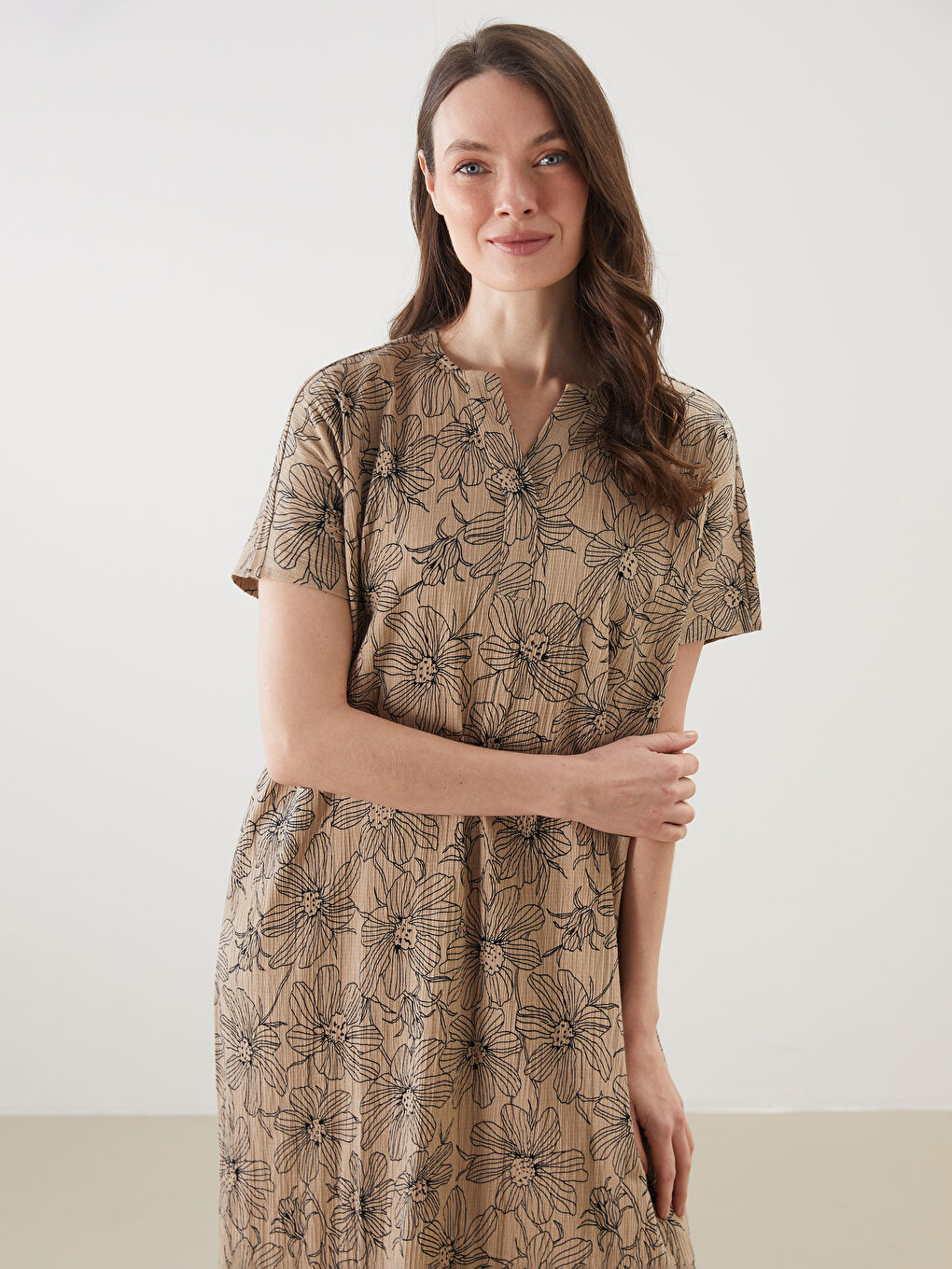 LCW Grace Woman BEIGE Dress -S5JM03Z8-LQB