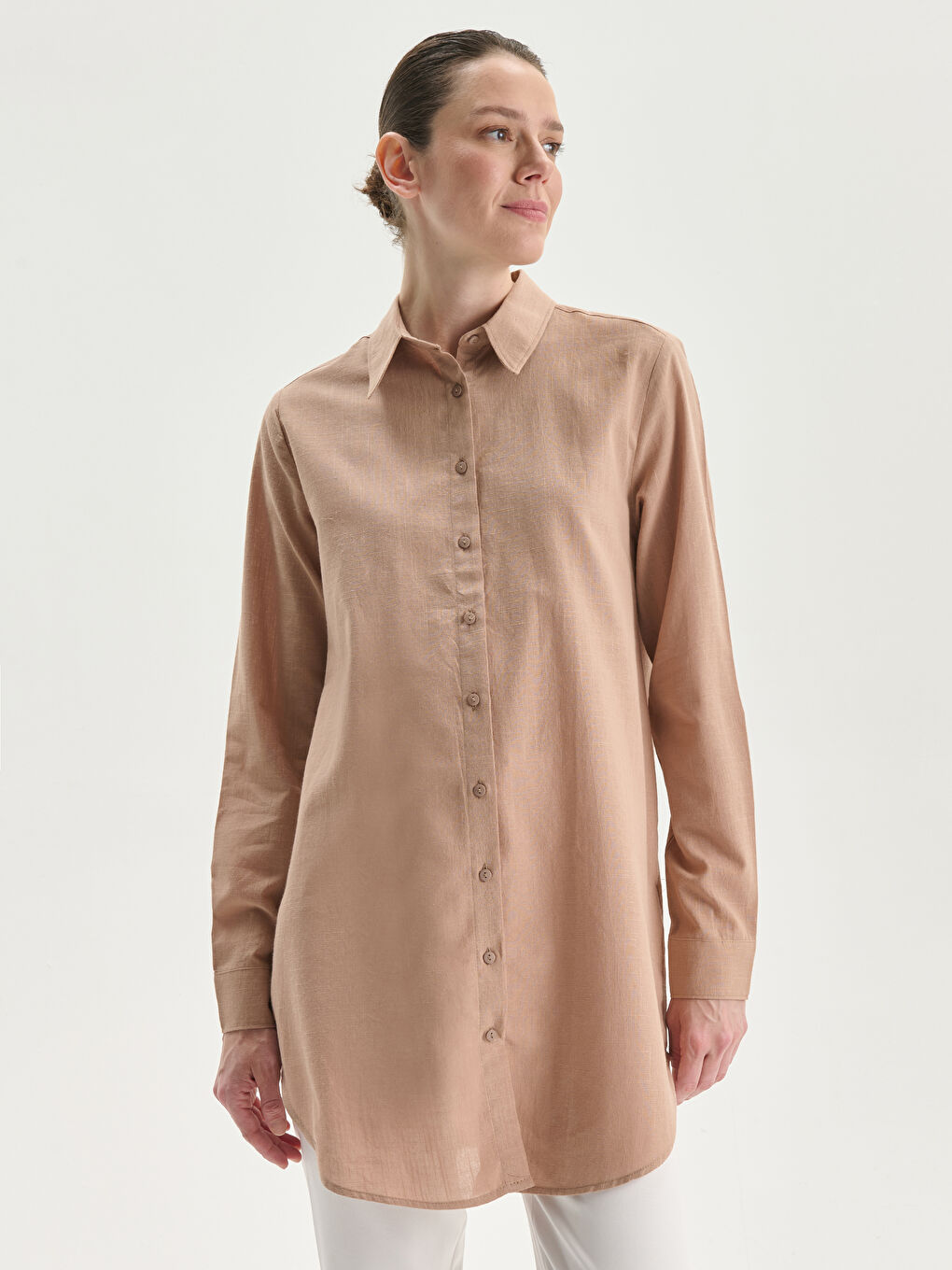 Poplin Women's Shirt Tunic -S5JM10Z8-GE2
