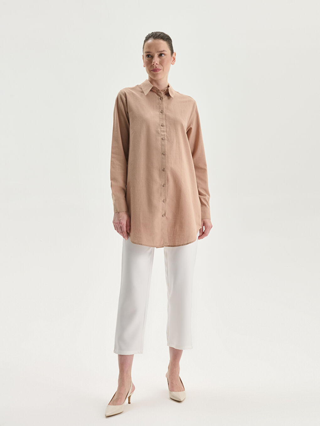 Poplin Women's Shirt Tunic -S5JM10Z8-GE2