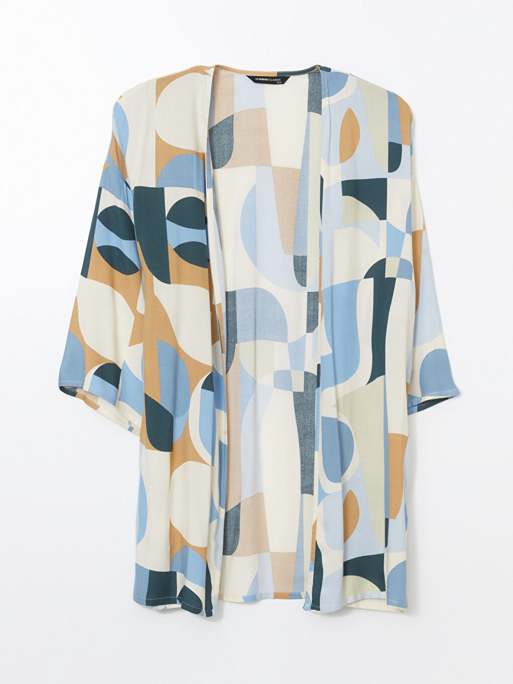 Shawl Collar Patterned Oversize Women's Kimono -S5JM11Z8-LQQ
