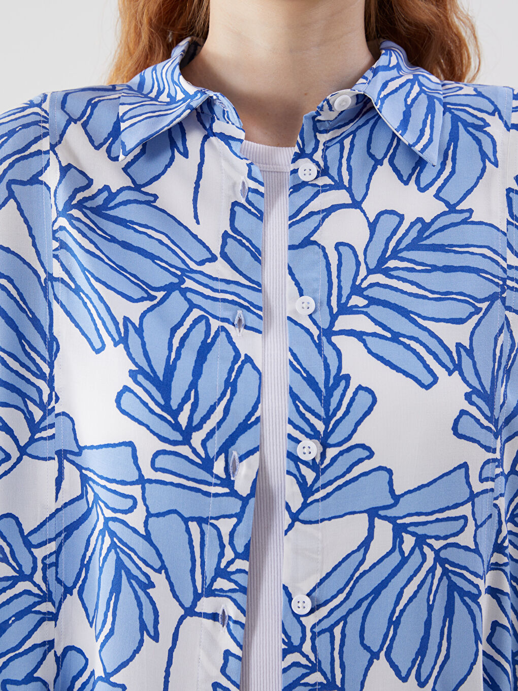 Floral Oversize Women's Shirt -S5JM23Z8-LQN